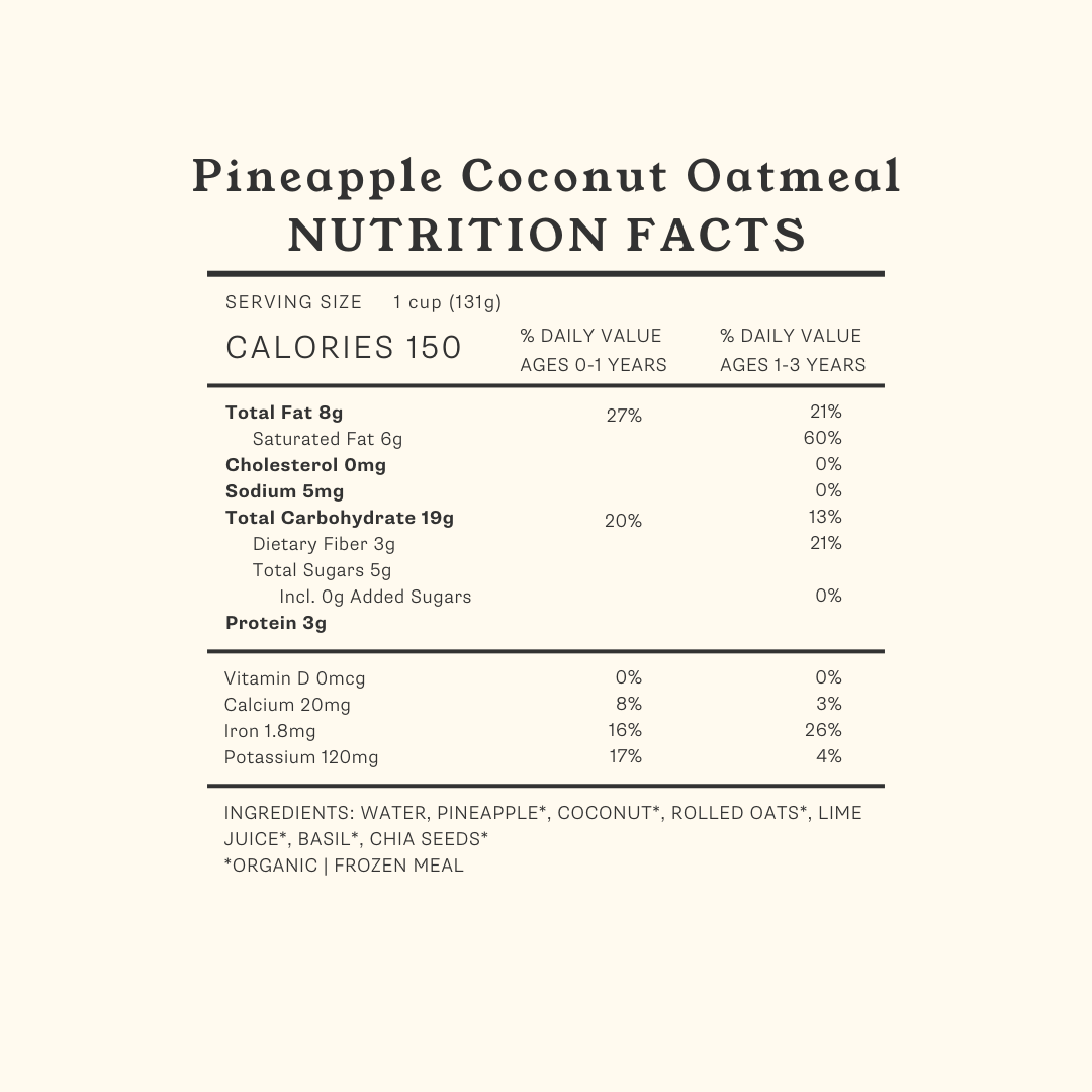 Pineapple Coconut Oatmeal