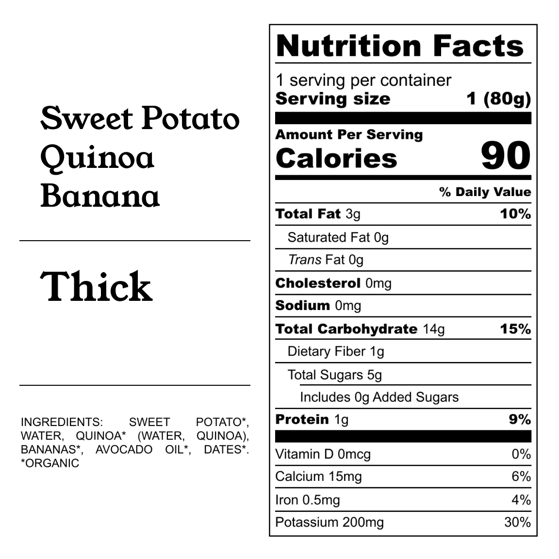 Sweet Potato, Quinoa & Banana Purée