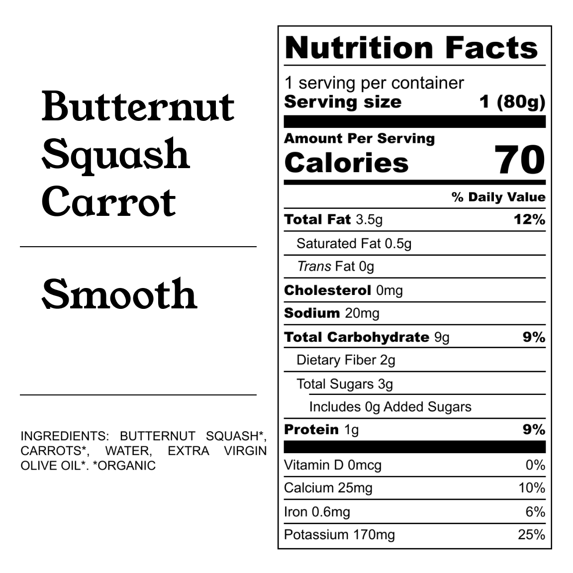 Butternut Squash & Carrot Purée